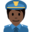 police officer, dark skin tone